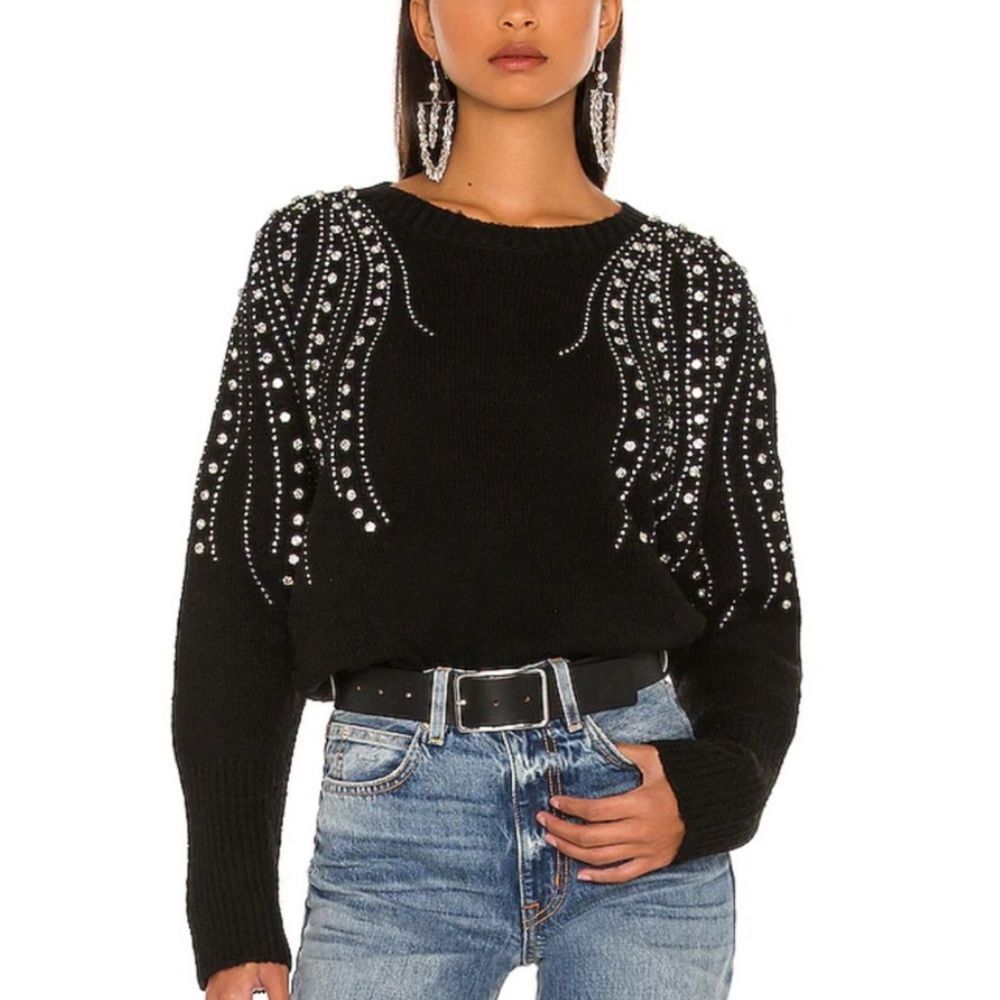 BB Dakota by Steve Madden Drip Too Hard Sweater in Black Size S